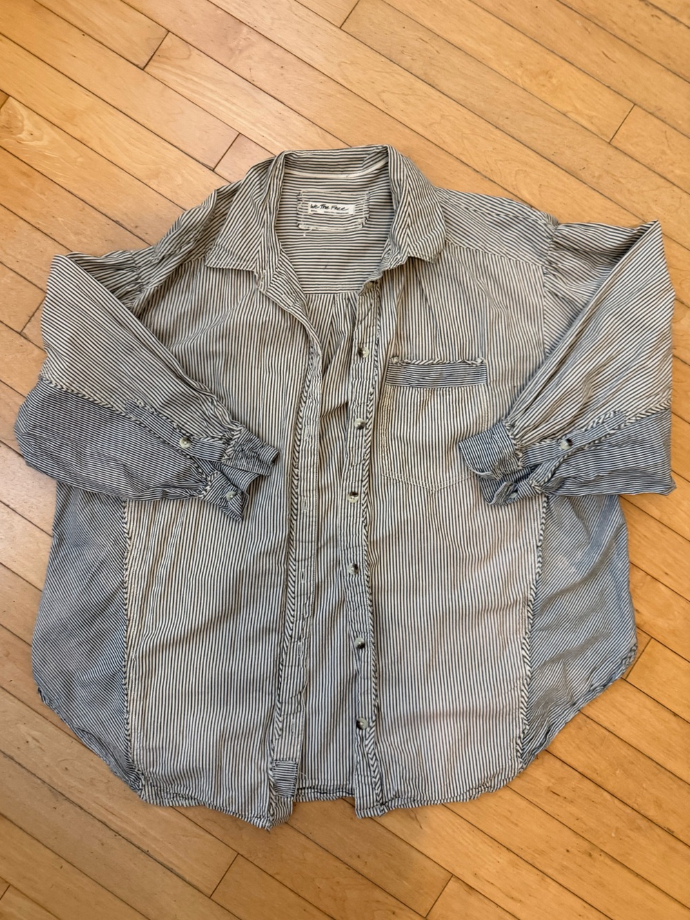 Free People Striped Buttondown Shirt